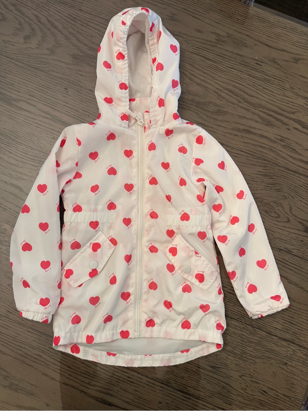 Girls White Hooded light jacket
